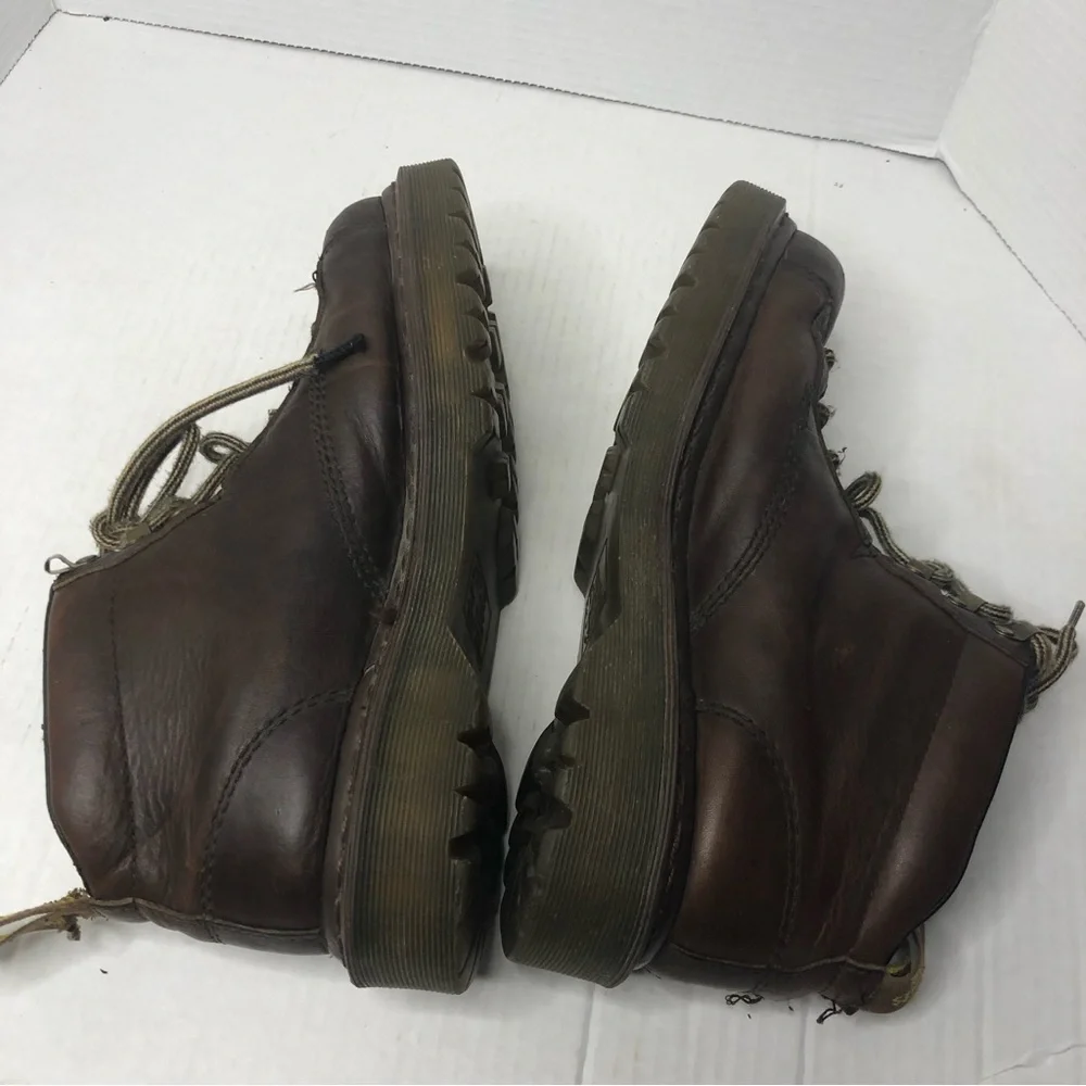 Dr Doc Martens Boots Men 10 Women 11 Vintage Y2K 8287 Brown Leather 90s